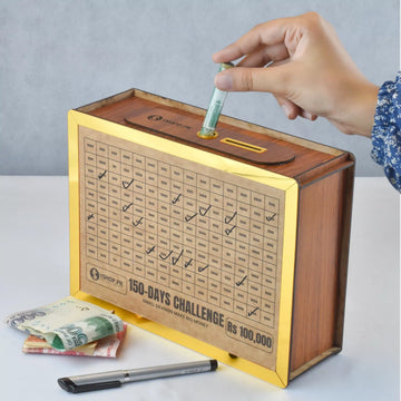 All in 1 – Reusable Wooden Money Saving Box (Openable)