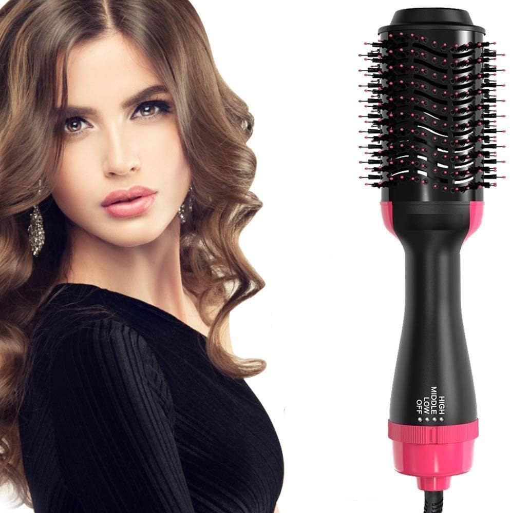 [FREE HOME DELIVERY] 4-in-1 Electric Blow Hair Curler Dryer and Styler Comb Air Brush Straightener