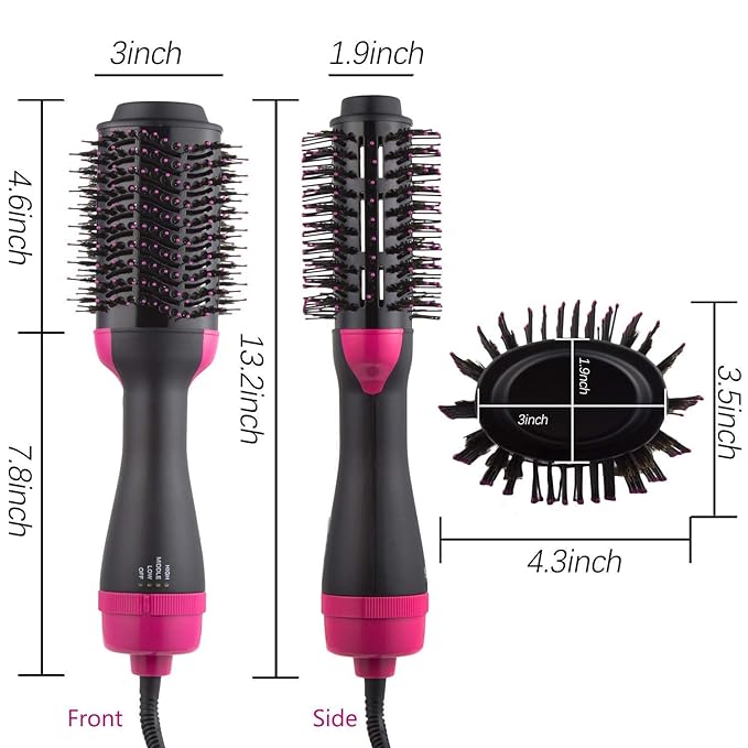 [FREE HOME DELIVERY] 4-in-1 Electric Blow Hair Curler Dryer and Styler Comb Air Brush Straightener