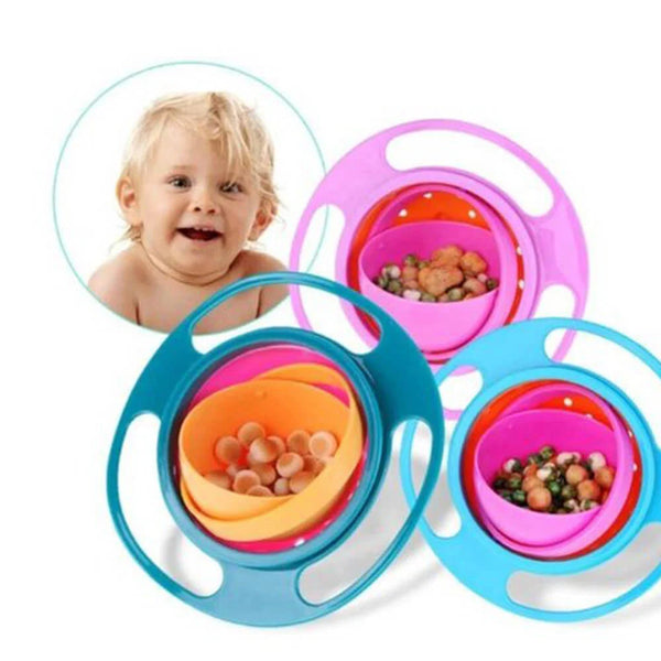 Gyro Bowl 360 Degree Rotate Spill-Proof Bowls